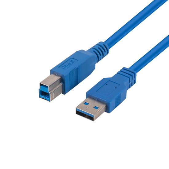 DYNAMIX 5m USB 3.0 USB-A Male to USB-B Male Cable. Colour Blue Dynamix — view 2