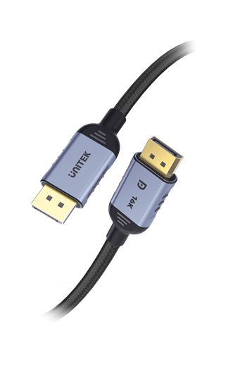 UNITEK 1m DisplayPort V2.1 Cable. Supports 16K@60Hz, 8K@120Hz, & Unitek — view 2