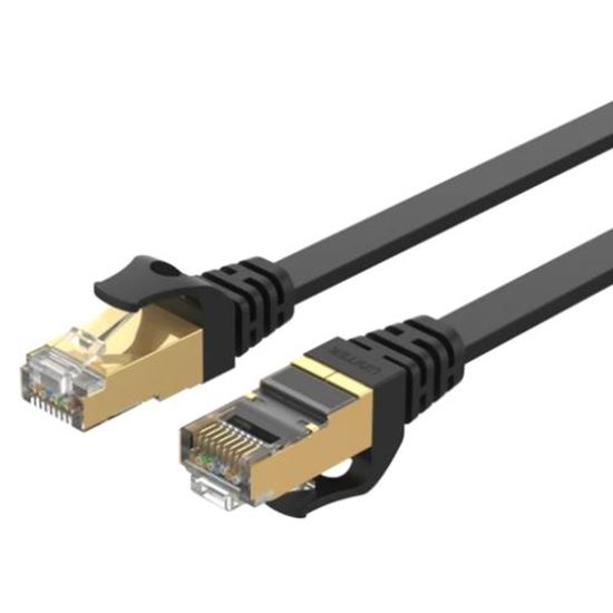 UNITEK 5m CAT 7 Black Flat SSTP 32AWG Patch Lead in PVC Jacket. Unitek — view 2