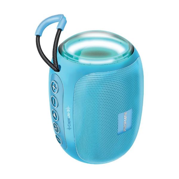 5W Wireless HD Bluetooth Portable Speaker W/ Built-In Lanyard Blue Promate — view 2