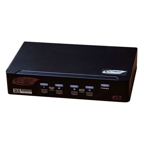 REXTRON 4 Port DVI/USB KVM Switch with Audio, Black Colour. Rextron — view 2
