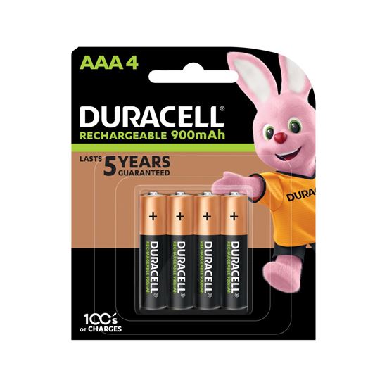 DURACELL AAA Rechargeable Battery (900 Mah). Pack of 4 Duracell — view 2