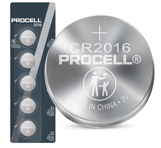 #PROCELL Lithium CR2016 Coin Battery. Box of 20 (4x Strips of 5) Procell — view 2