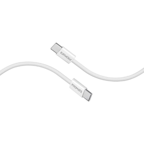 2m USB-C To USB-C Cable W/ Fabric Braided Cable. Supports 60W PD. 25000+ Bend Promate — view 2