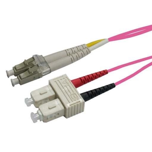 DYNAMIX 1M 50u LC/SC OM4 Fibre Lead (Duplex, Multimode) Dynamix — view 2