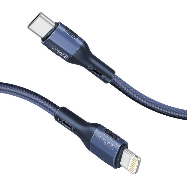 1.2m 27W PD USB-C To Lightning Tough-Built Cable. Supports Up To 480Mbps Slim PROMATE — view 2