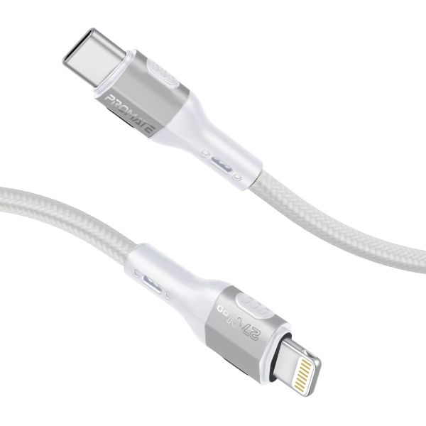 1.2m 27W PD USB-C To Lightning Tough-Built Cable. Supports Up To 480Mbps Slim PROMATE — view 2