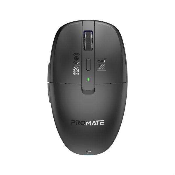 PROMATE Dual-Mode Wireless Mouse With Rechargeable Battery. 2.4G & BT Connect Promate — view 2