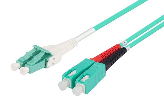 DYNAMIX 1M LC to SC OM3 Uniboot Elite Low-loss 50u 3mm Multimode Dynamix — view 1