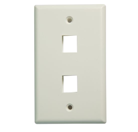 DYNAMIX Dual Port Face Plate for RJ45 110 Keystone Jacks. Dynamix — view 2
