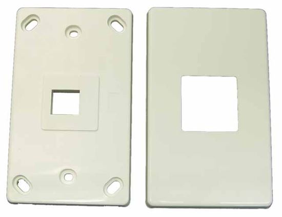 DYNAMIX Single Port RJ45 Keystone Face Plate - 2x piece. Horizontal Dynamix — view 2