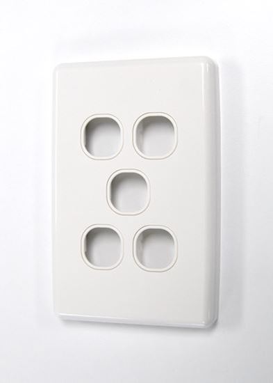 AMDEX Switch Plate ONLY. 5 Gang WPC Series Wall Face Full Cover Amdex — view 2