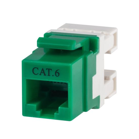 DYNAMIX Cat6 GREEN Keystone RJ45 Jack for 110 Face Plate T568A/T568B Dynamix — view 2