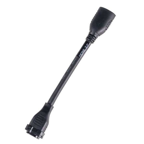 150mm HDMI Adapter Pigtail High-Speed W/ Ethernet Rated Colour BLACK AMDEX — view 2