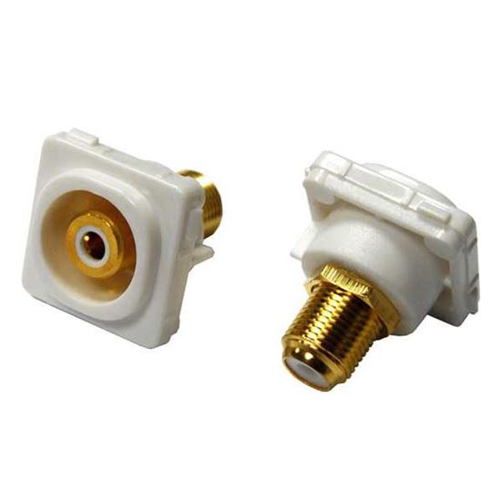 AMDEX White RCA to F Connector. Gold Plated Amdex — view 2