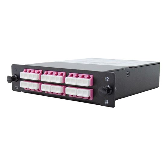 DYNAMIX MPO OM4 6 Port LC Quad Multimode 24 Fibre Cassette. Dynamix — view 2