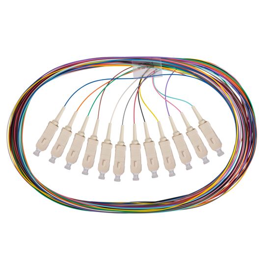 DYNAMIX 2M SC Pigtail OM3 12x Pack Colour Coded, 900um Multimode Dynamix — view 2