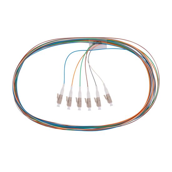 DYNAMIX 2M LC Pigtail OM4 6x Pack Colour Coded, 900um Multimode Dynamix — view 2