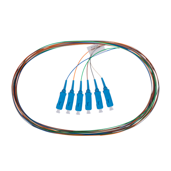 DYNAMIX 2M SC Pigtail G657A1 6 Pk Colour Coded, 900um Single-mode Dynamix — view 2