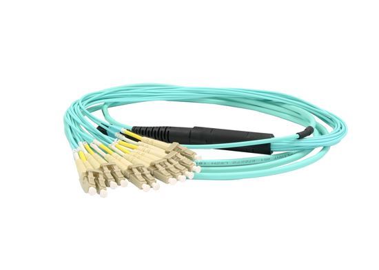 DYNAMIX 3M OM3 12C MTP Male to LC Duplex, 2mm Fan-out 0.5m. Dynamix — view 1