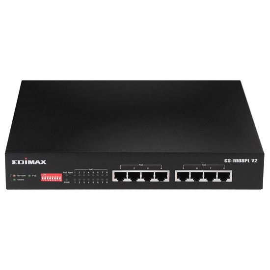 EDIMAX 8 Port Gigabit PoE+ Long Range Unmanaged Switch with DIP Edimax — view 2