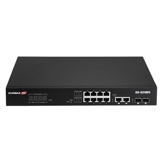 EDIMAX 12 Port Surveillance Long Range Gigabit PoE+ Web Smart Switch Edimax — view 2