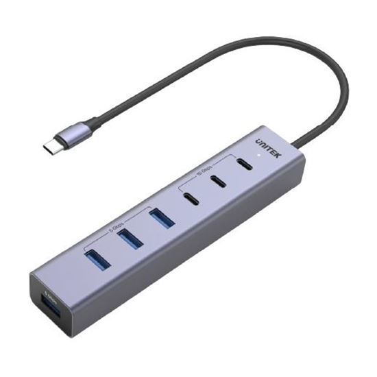 UNITEK 7-in-1 Multi-Port Hub with USB-C Connector. Includes 4x USB-A unitek — view 2