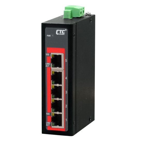 CTC UNION 5 Port Fast Ethernet Unmanaged Switch.-10C~60C. CTCunion — view 2