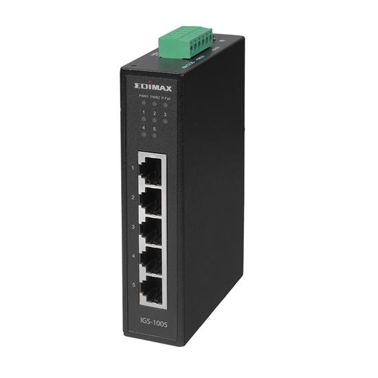 EDIMAX Industrial 5-Port Gigabit DIN Rail Switch.Data Delivery up to Edimax — view 2