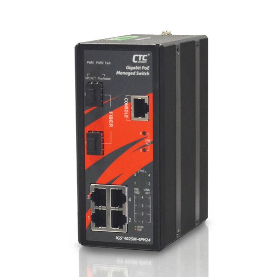 CTC UNION 4 Port Gigabit Managed PoE Switch. -10C ~60C. CTCunion — view 2