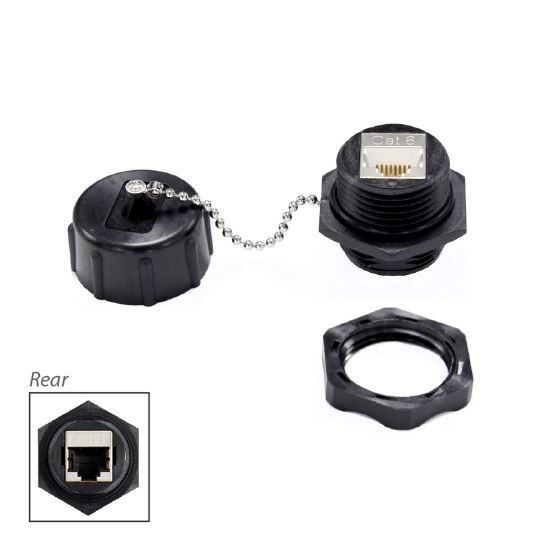 DYNAMIX IP67 Rated Cat6 Shielded Joiner with Dust Cap. Dynamix — view 2