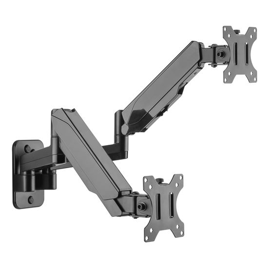 BRATECK 17'-32' Dual Screen Wall Mounted Gas Spring Monitor Arms. Brateck — view 2