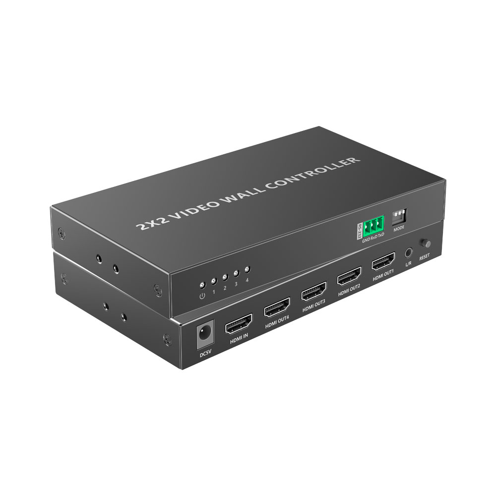 LENKENG 2x2 HDMI Videowall Controller with 1x HDMI In & 4x lenkeng — view 1