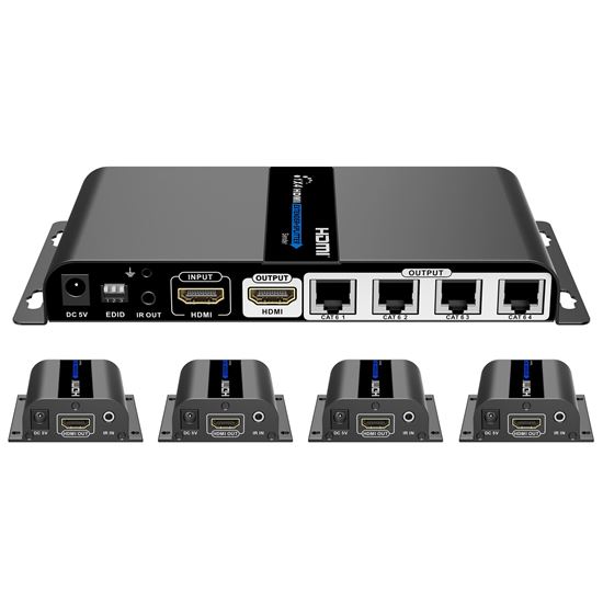 LENKENG 1-In-4-Out 1080P HDMI Extender. 1x HDMI in, 1x HDMI out, Lenkeng — view 2