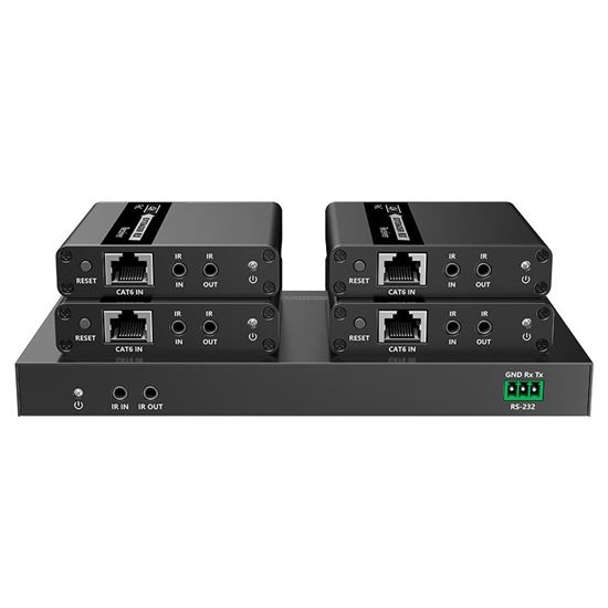 LENKENG 1-In-4-Out 4K@30Hz HDMI Extender. 1x HDMI in & 4x RJ45 out. Lenkeng — view 1