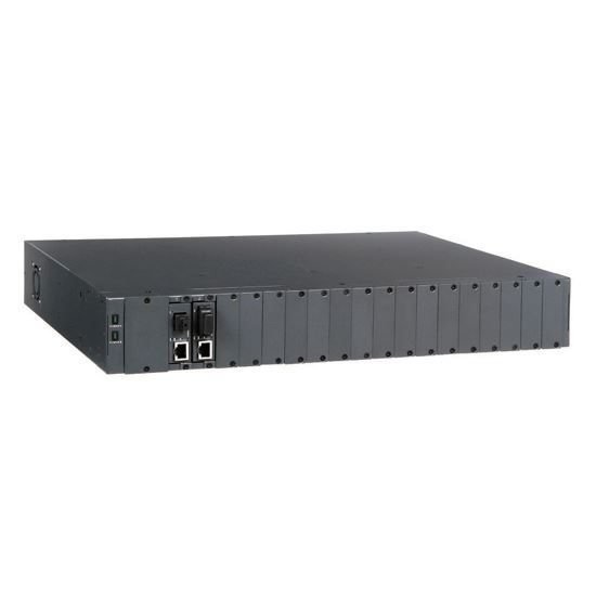 CTS 18 Slot Compact Media Converter Chassis. 19' (1.5RU) with 1x fixed CTS — view 2