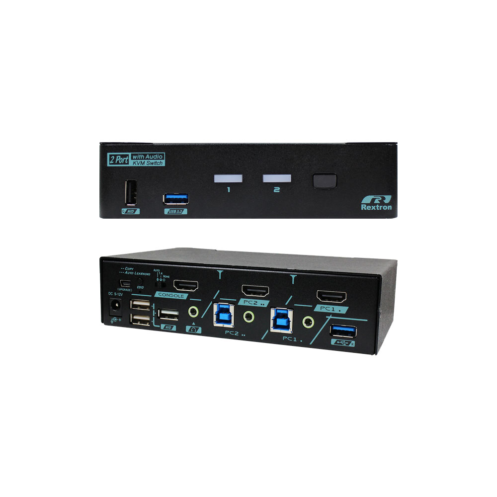REXTRON 2 Ports True 4K HDMI KVM Switch With HDCP Engine, USB 3.2, Rextron — view 2