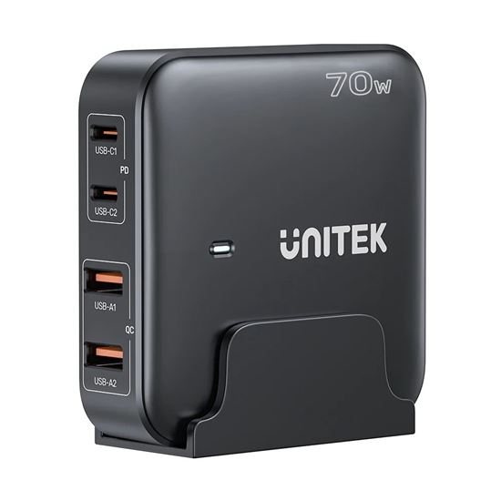 UNITEK 70W Desktop GaN Charging Station with 2x USB-C PD Ports & 2x Unitek — view 2