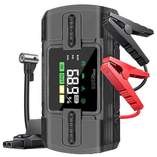 PROMATE 4in1 1200A/12V Heavy Duty Car Jump Starter & Air Compressor Promate — view 2