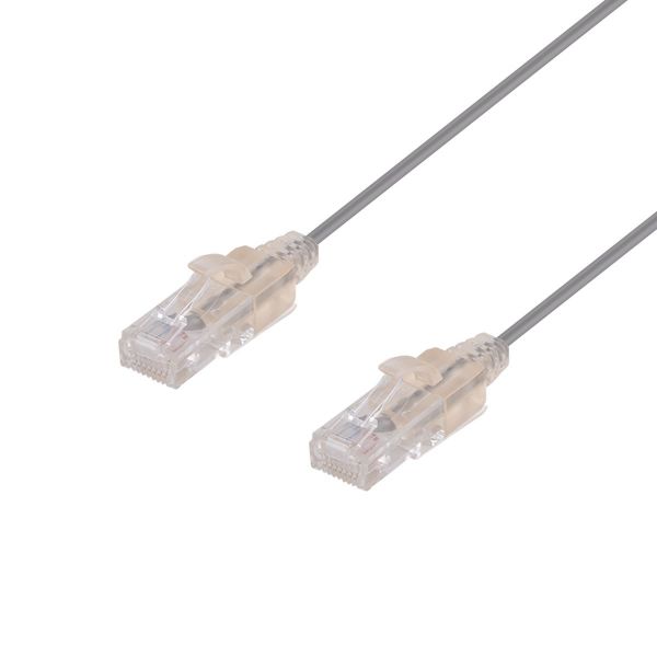 0.25m Cat6A 10G Grey UTP LSZH Patch Lead 30AWG 802.3af Unshielded Plug. Dynamix — view 2
