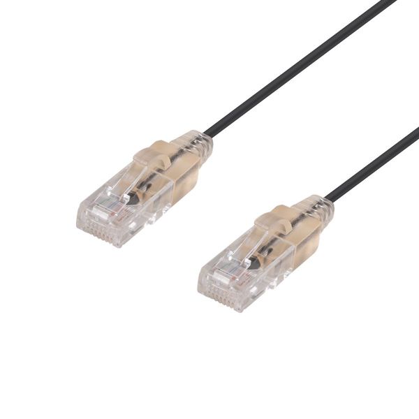 0.25m Cat6A 10G Black UTP LSZH Patch Lead 30AWG 802.3af Unshielded Plug. Dynamix — view 2