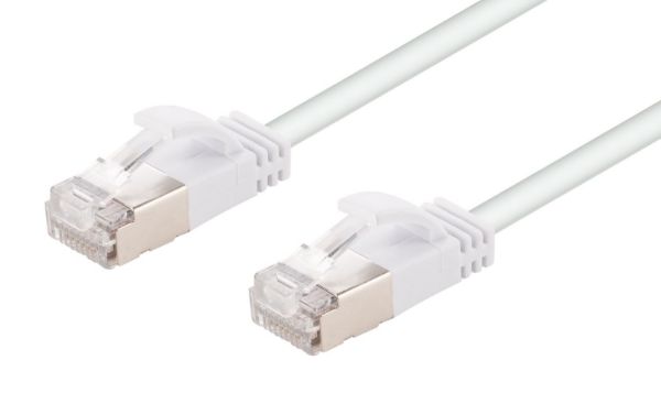 0.25m Cat6A S/FTP White 10G LSZH Patch Lead 34AWG 802.3af Shielded Plug. Dynamix — view 2