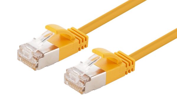 0.25m Cat6A S/FTP Yellow 10G LSZH Patch Lead 34AWG 802.3af Shielded Plug. Dynamix — view 2