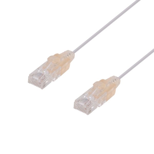 0.15m Cat6A 10G White UTP Patch Lead 30AWG 8023af Unshielded Plug. Dynamix — view 2