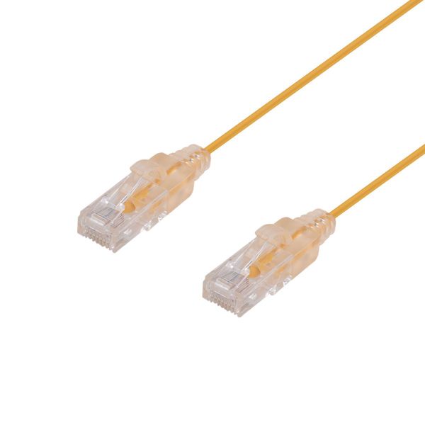 0.25m Cat6A 10G Yellow UTP LSZH Patch Lead 30AWG 802.3af Unshielded Plug. Dynamix — view 2