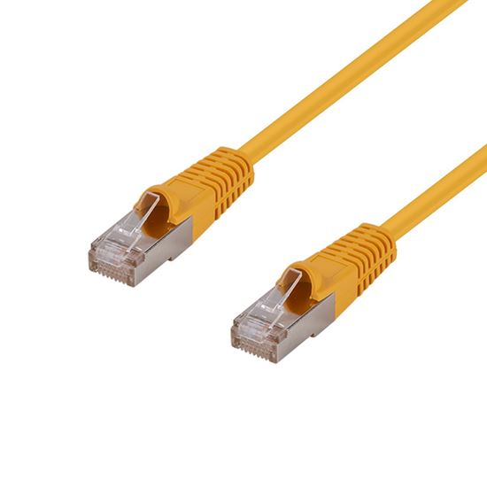 DYNAMIX 0.3m Cat6A S/FTP Yellow Shielded 10G Patch Lead. Dynamix — view 2