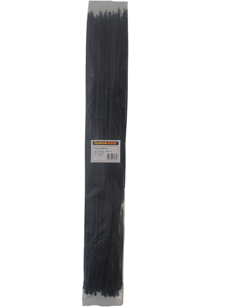 4.8 X 914mm Black UV Cable Ties Pack Of 100 22kgs Tensile Strength POWERFORCE — view 2