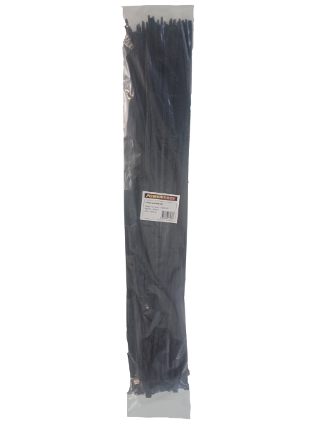 9 X 940mm Black UV Cable Ties Pack Of 100 80kgs Tensile Strength POWERFORCE — view 2