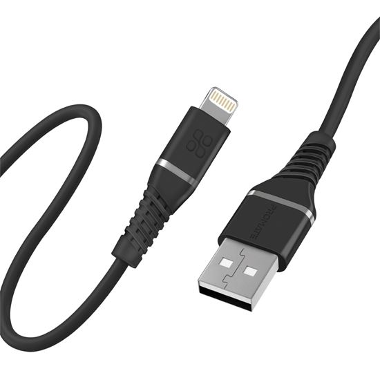 PROMATE 1.2m MFI Certified USB-A to Lightning Data & Charge Cable. Promate — view 2