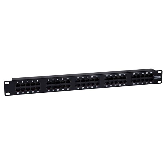 DYNAMIX 50 Port 19' Voice Rated Patch Panel Unshielded. Cat3 Rated, Dynamix — view 2